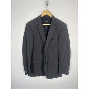 Strellson Virgin Wool Pinstripe Blazer Gray Trend Line Stretch Sport Coat Men 42